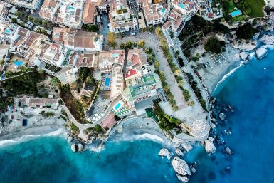 nerja centre aerial view